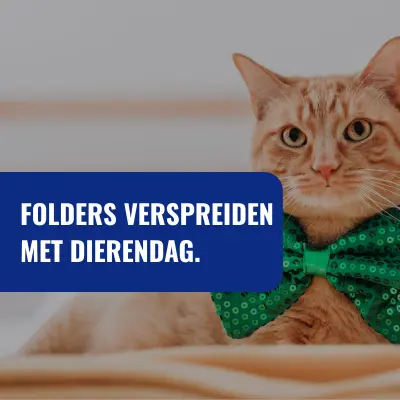 Folders verspreiden met dierendag