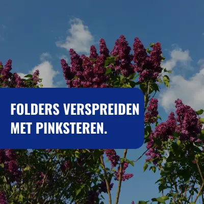 Folders verspreiden met Pinksteren